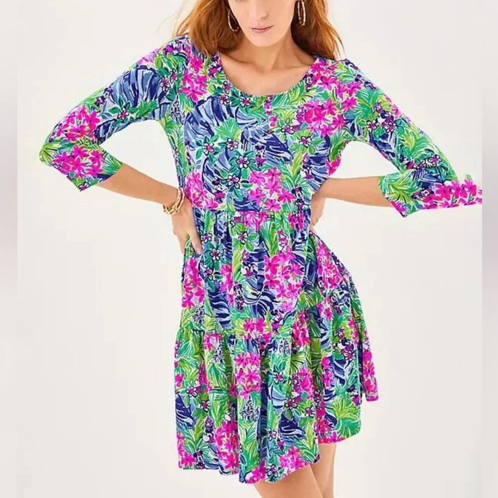 NWOT Lilly Pulitzer® Geanna Dress Resort White Disney Dreaming - Picture 4 of 5